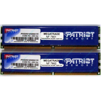 Память 1Gb (2x512Mb) DDR2 Patriot PSD251253381H pc4200 533MHz (Миасс)